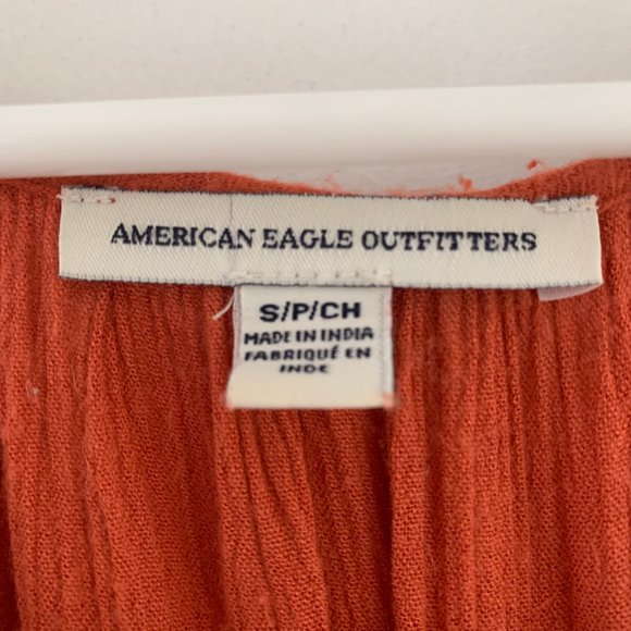 American Eagle Rust Peasant Blouse - Picture 2 of 4